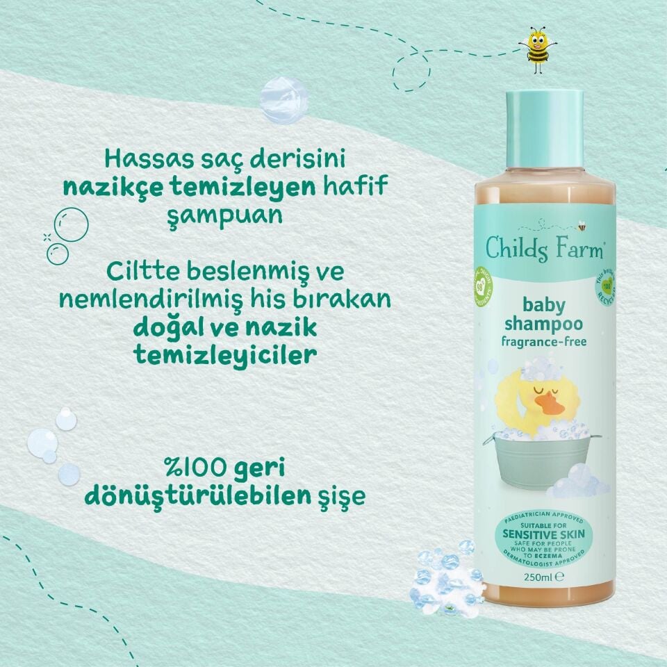 Childs Farm Parfüm İçermeyen Bebek Şampuan 250ml