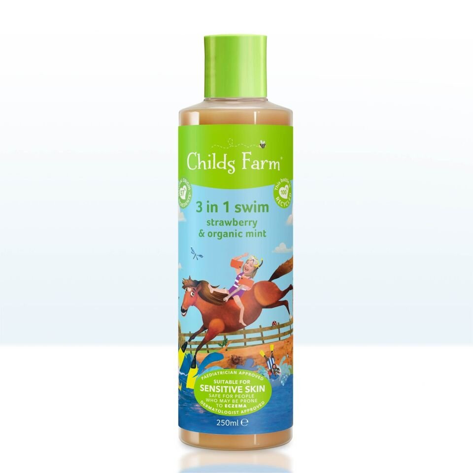 Childs Farm Çilek ve Organik Nane Özlü 3'ü 1 Arada Yüzme Sonrası Çocuk Şampuan 250ml
