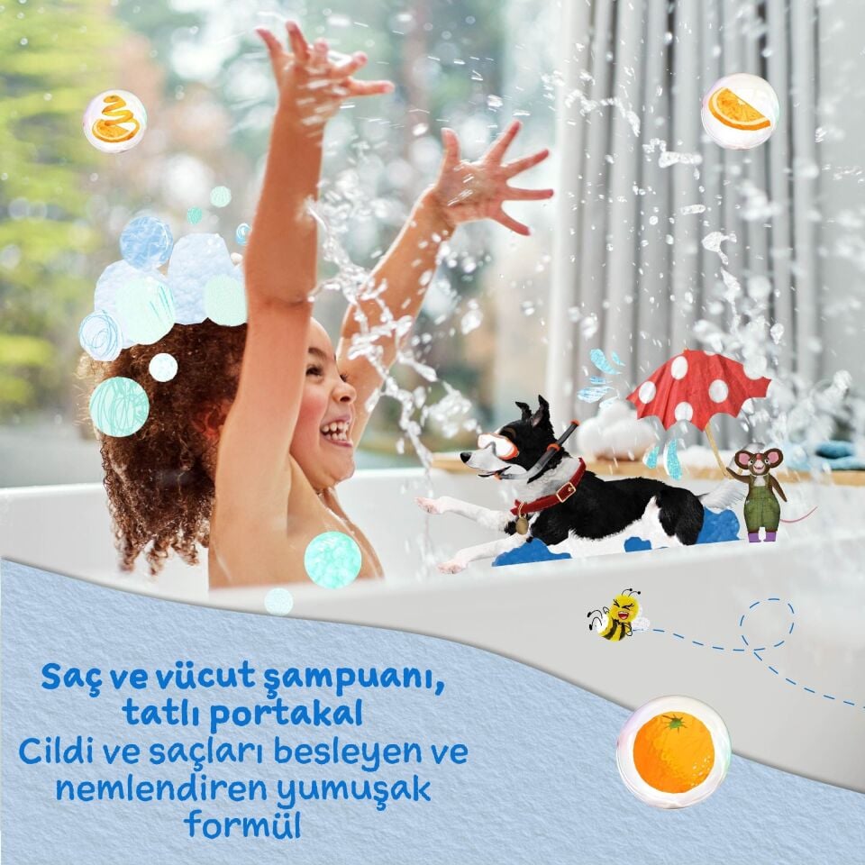 Childs Farm Organik Tatlı Portakal Özlü Çocuk Saç ve Vücut Şampuanı 250ml