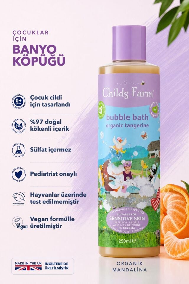 Childs Farm Organik Mandalina Özlü Çocuk Banyo Köpüğü 250ml