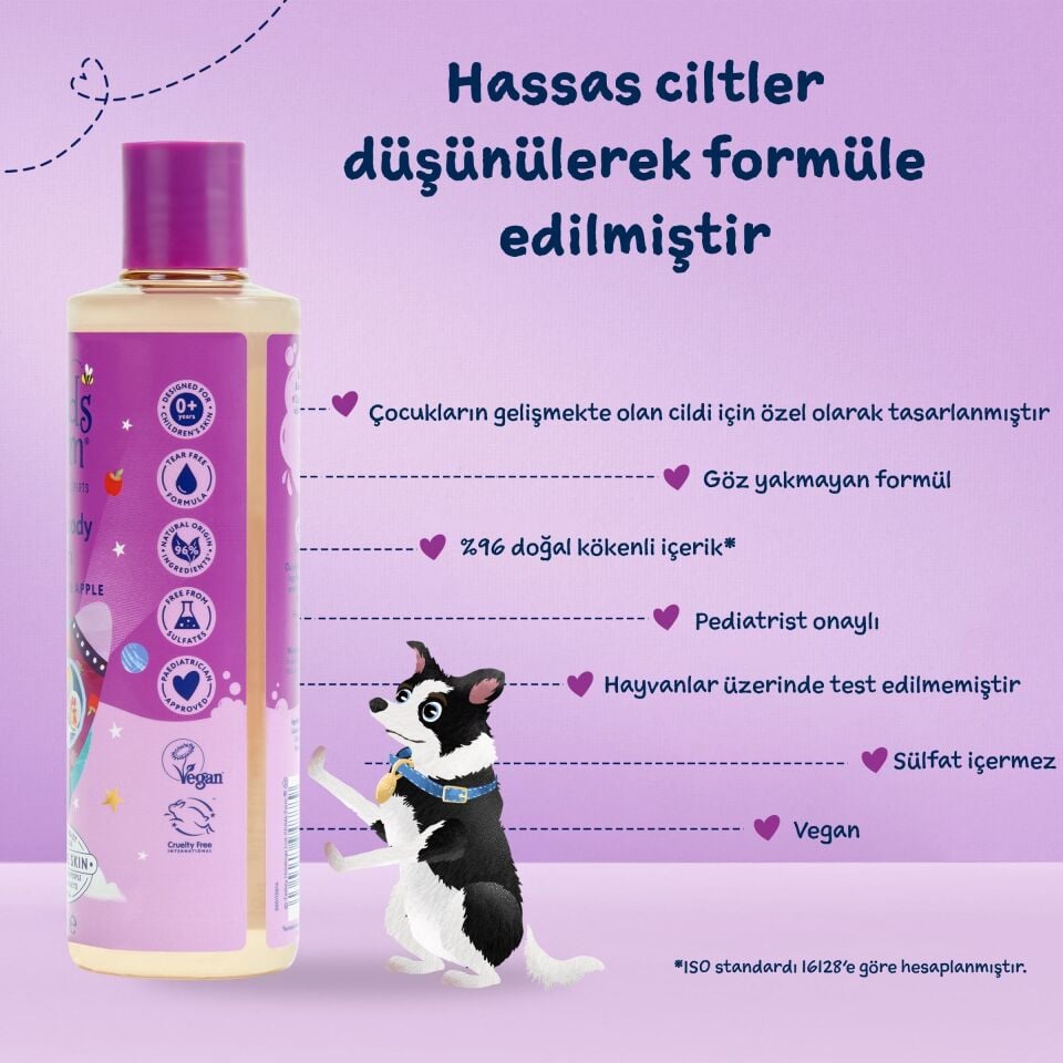 Childs Farm Böğürtlen ve Organik Elma Özlü Çocuk Saç ve Vücut Şampuanı 250ml