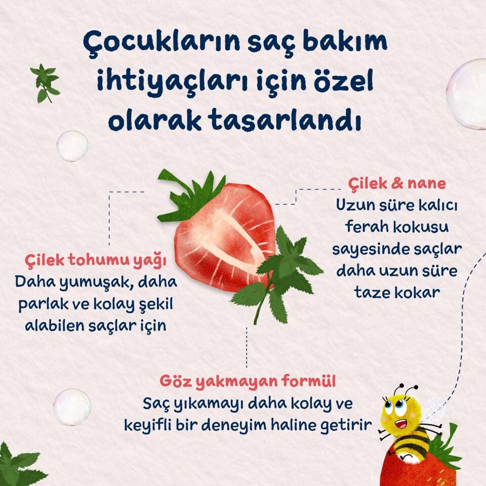 Childs Farm Çilek ve Organik Nane Özlü Çocuk Saç Krem 250ml
