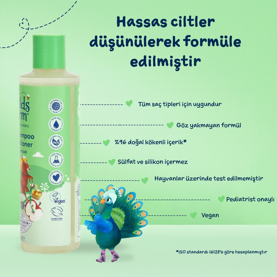 Childs Farm Elma ve Armut Özlü 2 in 1 Şampuan ve Saç Kremi 250 ml