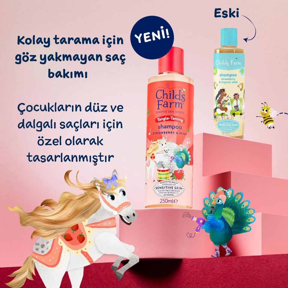 Childs Farm Çilek ve Organik Nane Özlü Çocuk Şampuan 250ml