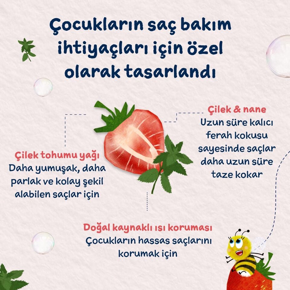 Childs Farm Çilek ve Organik Nane Özlü Kolay Tarama Çocuk Saç Spreyi 100 ml