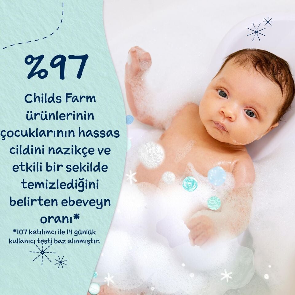 Childs Farm Yenidoğan Köpük Bebek Şampuanı 160 ml – Aloe Vera ve Salatalık Özlü