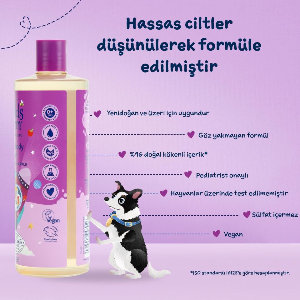 Childs Farm Böğürtlen ve Organik Elma Özlü Çocuk Saç ve Vücut Şampuanı 500ml