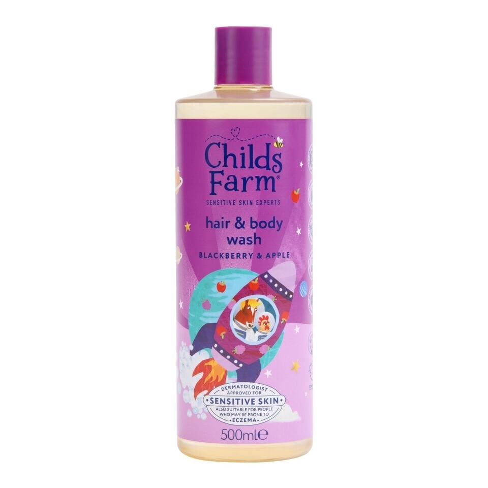 Childs Farm Böğürtlen ve Organik Elma Özlü Çocuk Saç ve Vücut Şampuanı 500ml