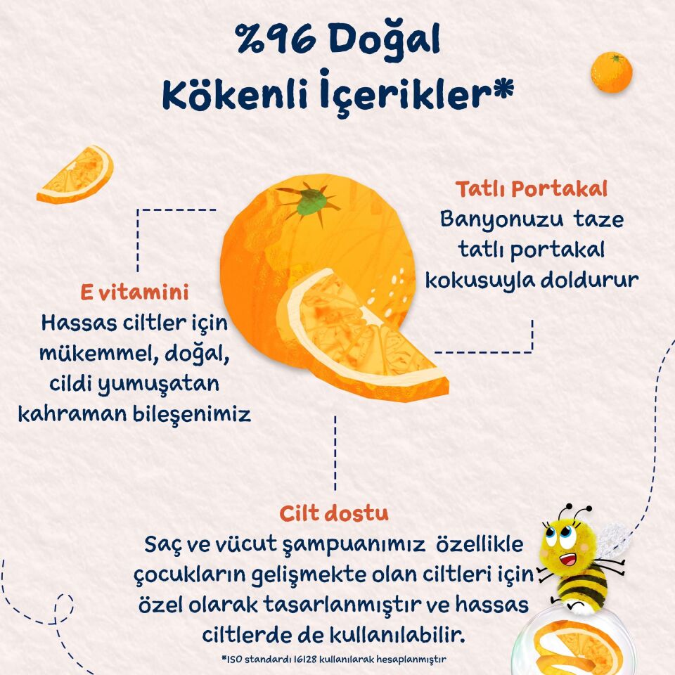 Childs Farm Organik Tatlı Portakal Özlü Çocuk Saç ve Vücut Şampuanı 500ml