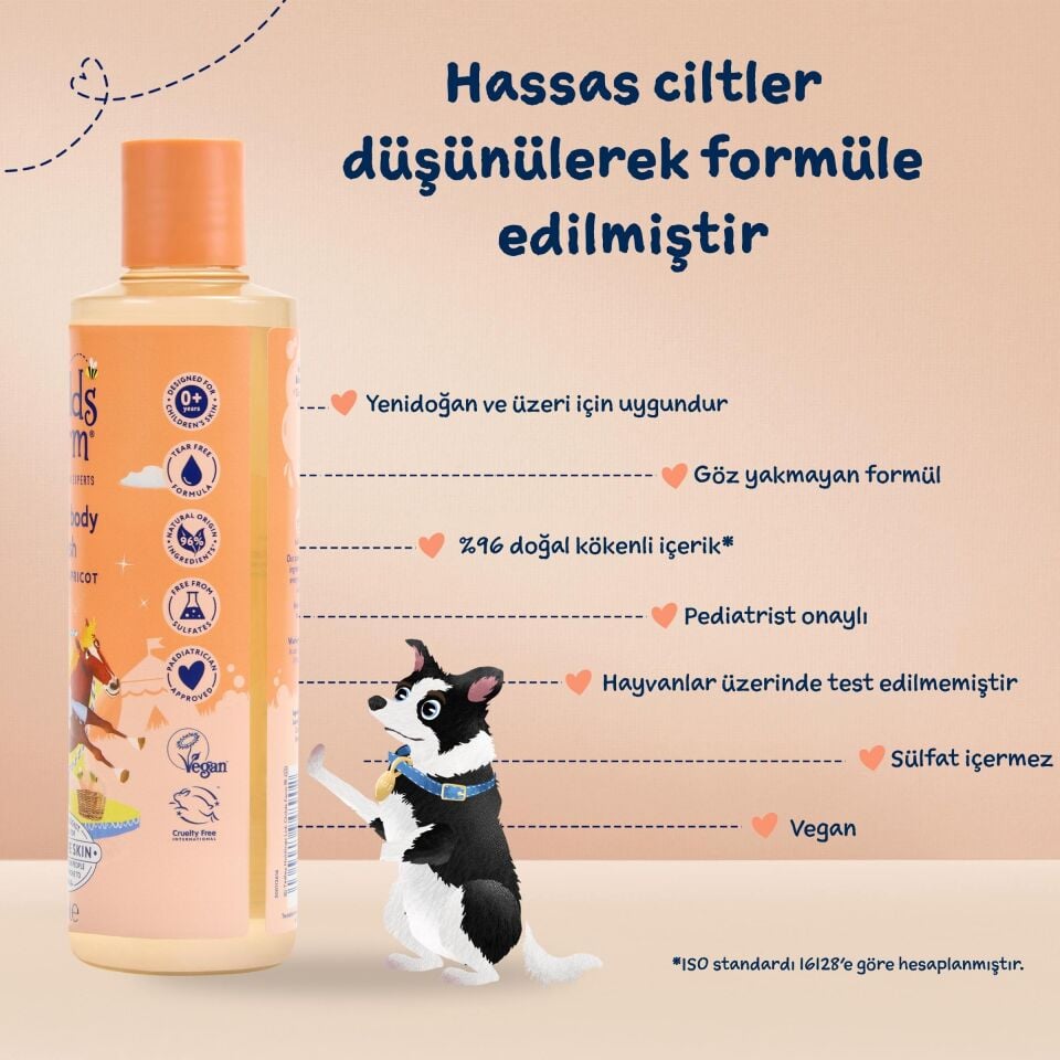 Childs Farm Şeftali ve Kayısı Özlü Çocuk Saç ve Vücut Şampuanı 250 ml