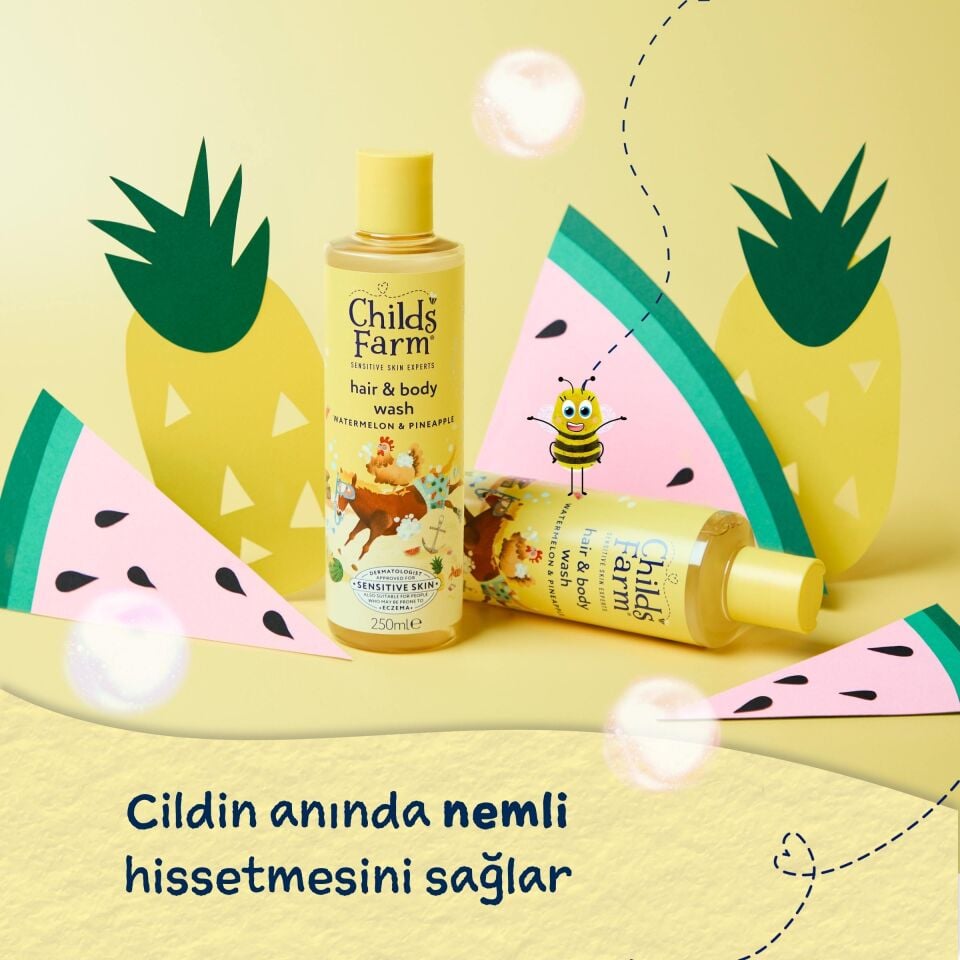 Childs Farm Karpuz ve Ananas Özlü Çocuk Saç ve Vücut Şampuanı 250 ml