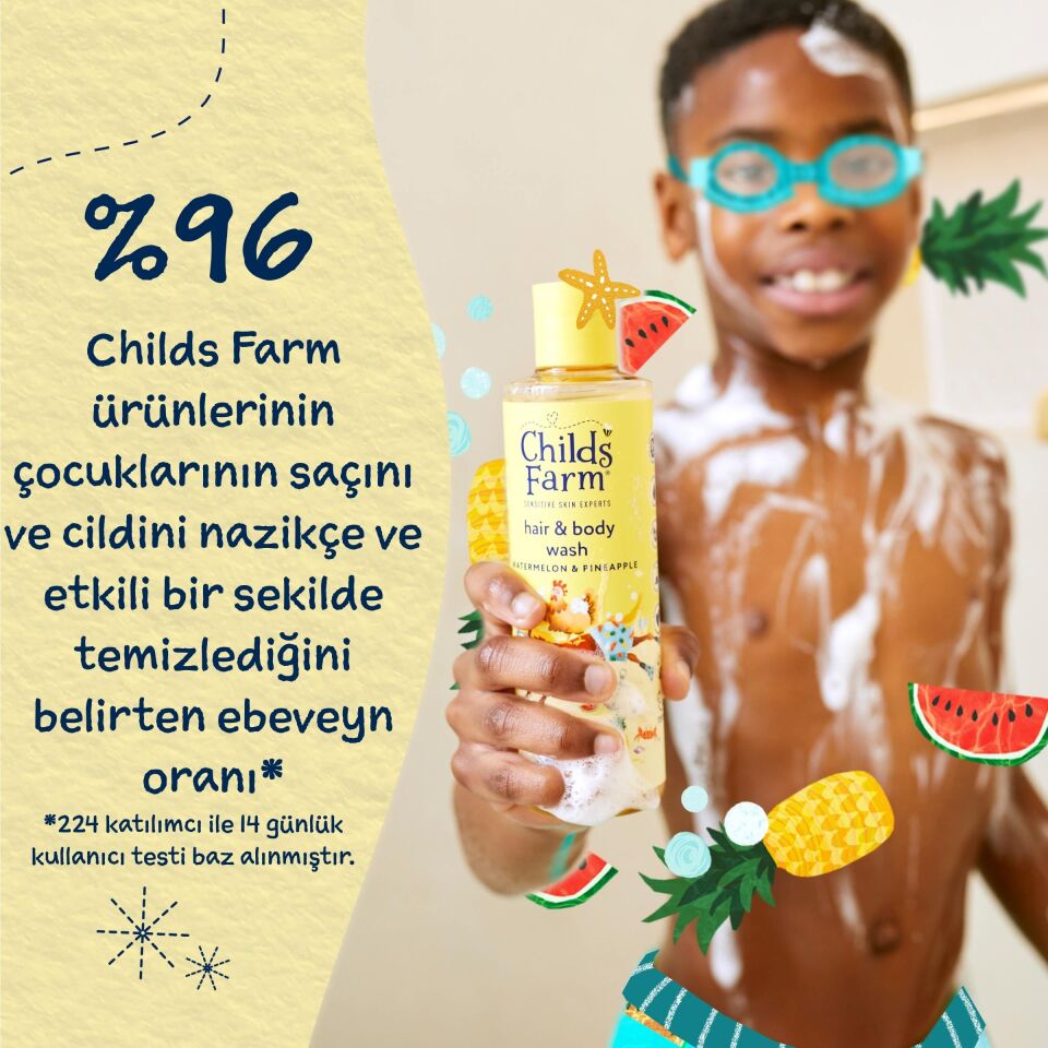 Childs Farm Karpuz ve Ananas Özlü Çocuk Saç ve Vücut Şampuanı 250 ml