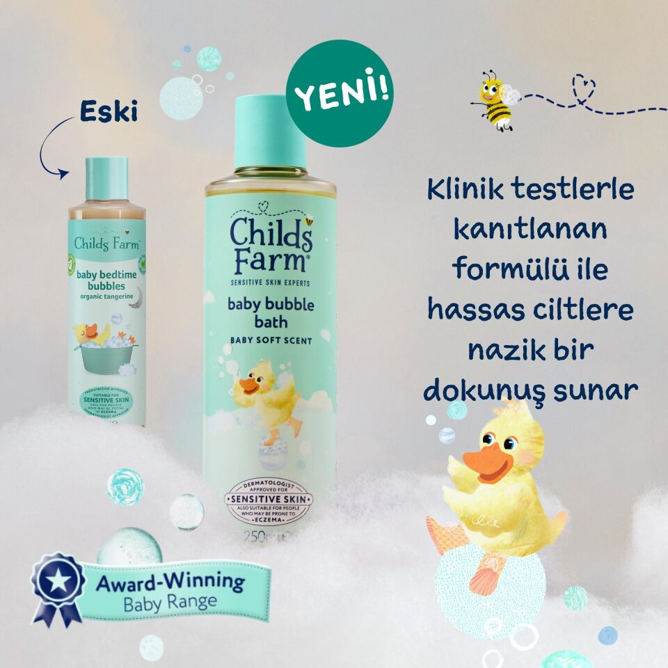 Childs Farm Aloe Vera ve Salatalık Özlü Bebek Banyo Köpüğü 250ml