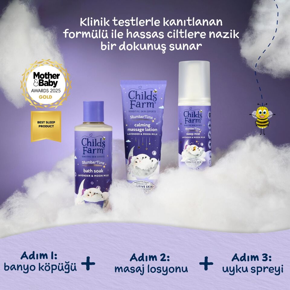 Childs Farm Uyku Zamanı Rahatlatıcı Uyku Spreyi – Lavanta & Ay Işığı Sütü 100 mlv