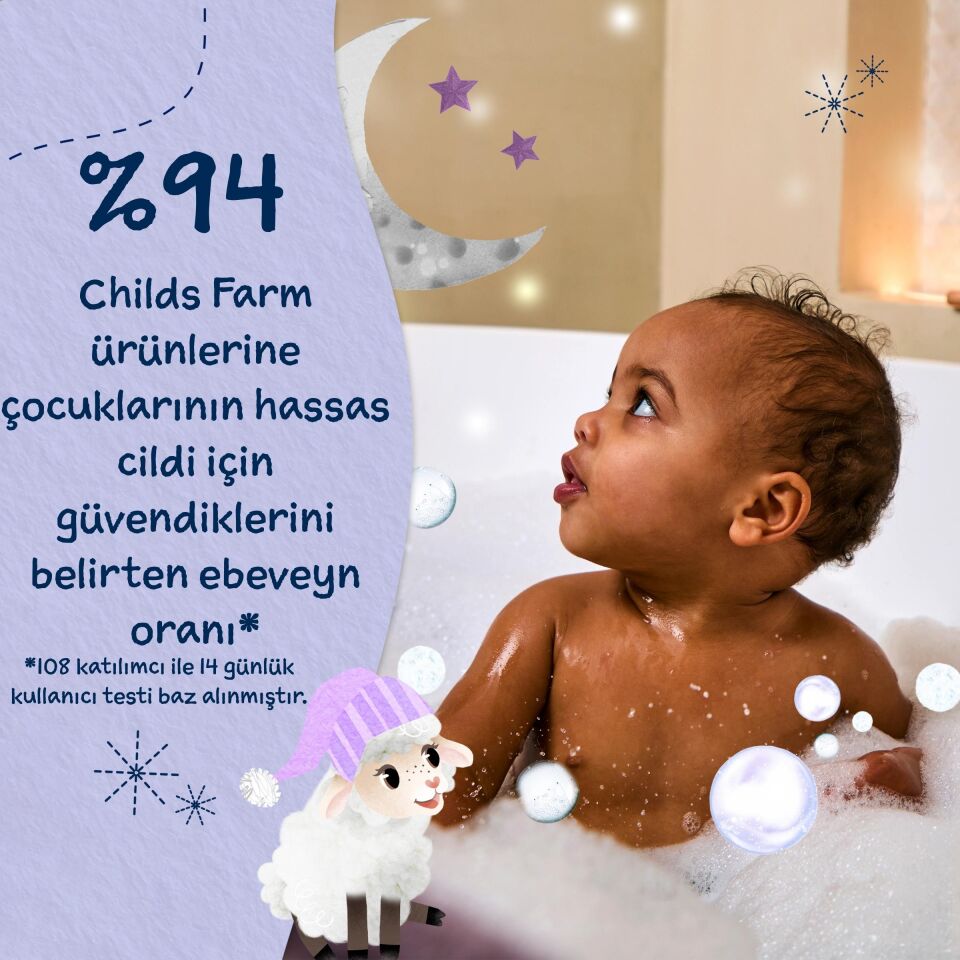 Childs Farm Uyku Zamanı Rahatlatıcı Banyo Köpüğü – Lavanta & Ay Işığı Sütü 250 ml