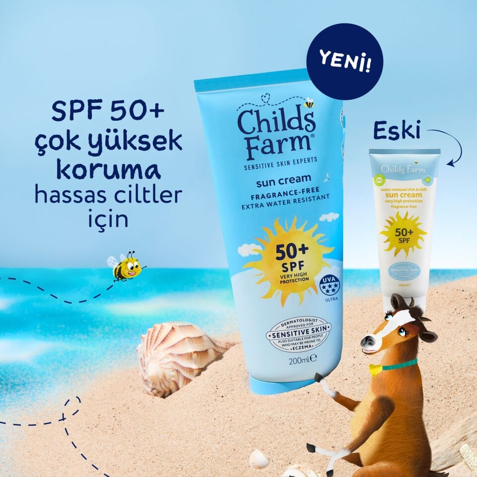 Childs Farm Çocuk Güneş Kremi SPF 50+ 200 ml – Parfümsüz